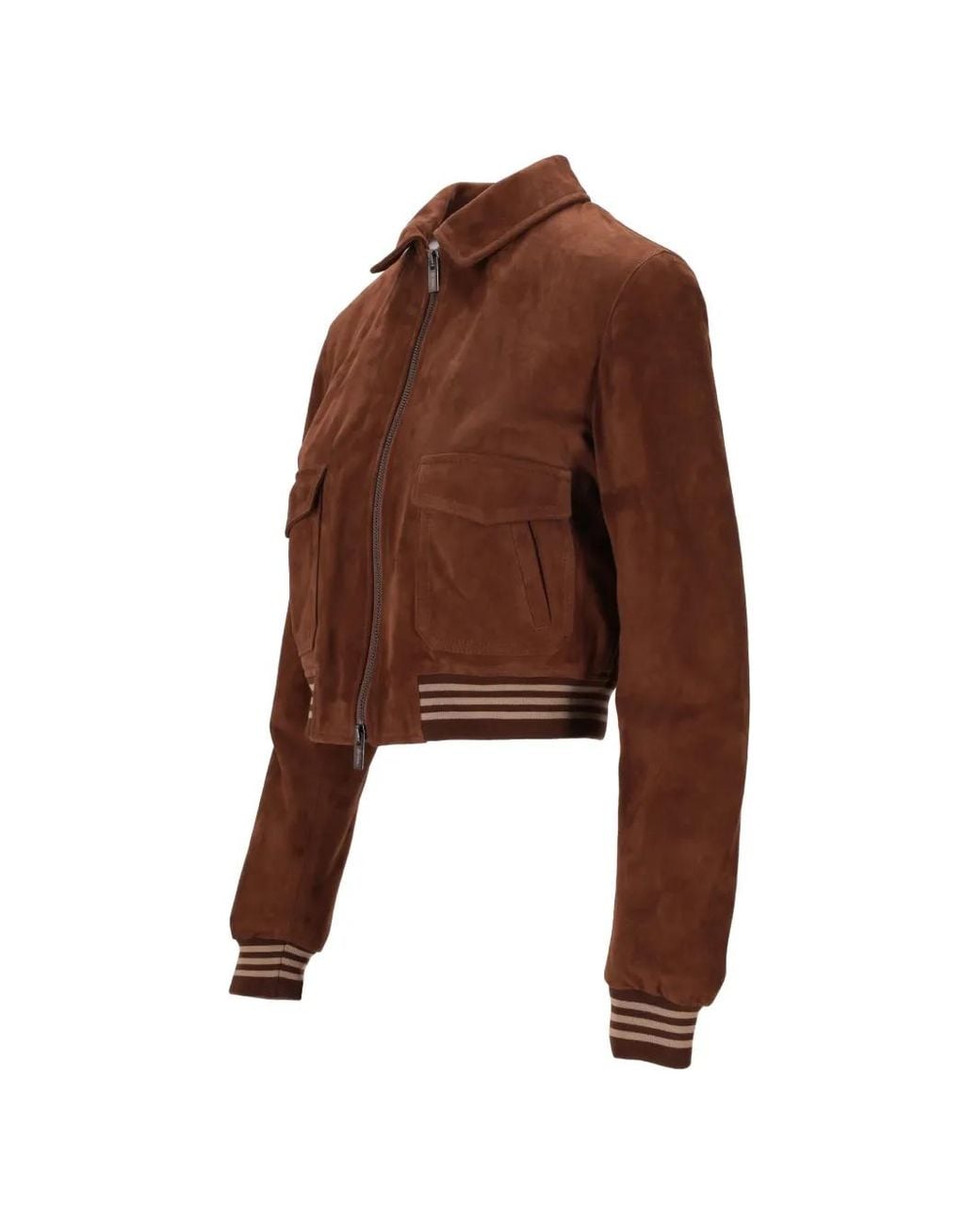 Chaqueta De Ante Con Bolsillo En El Frente LA ROSE de color Brown