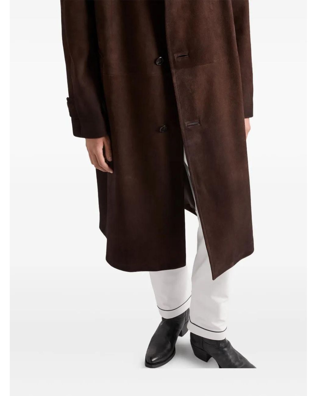 Prada Brown Suede Coat for men