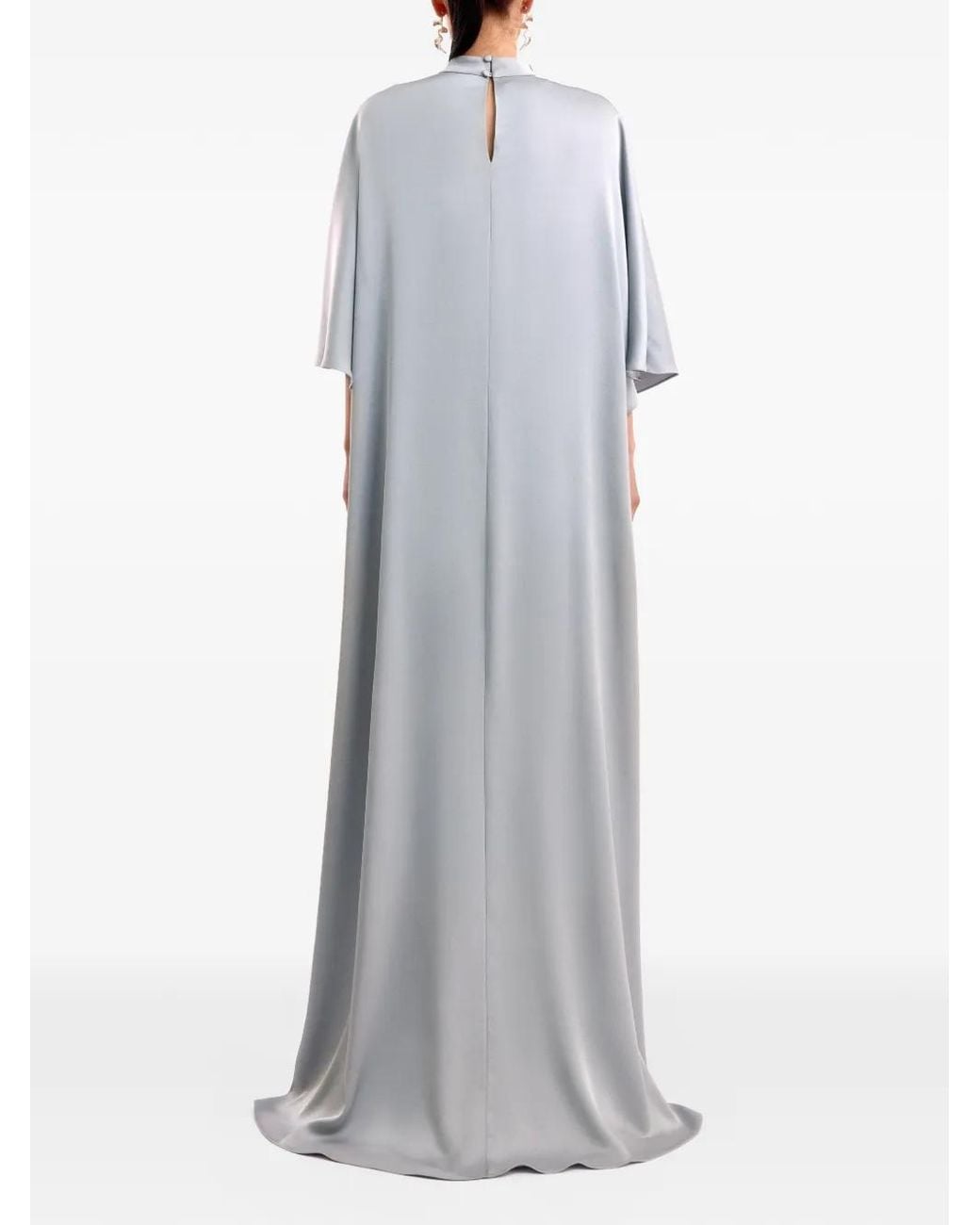 Gemy Maalouf Gray Calligraphy-Embroidered Kaftan