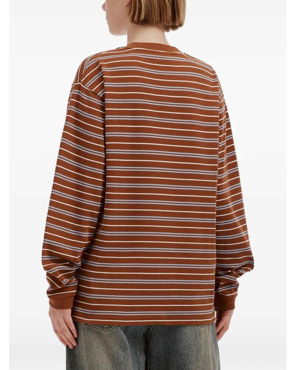 Chocoolate Brown Striped Long-Sleeve T-Shirt