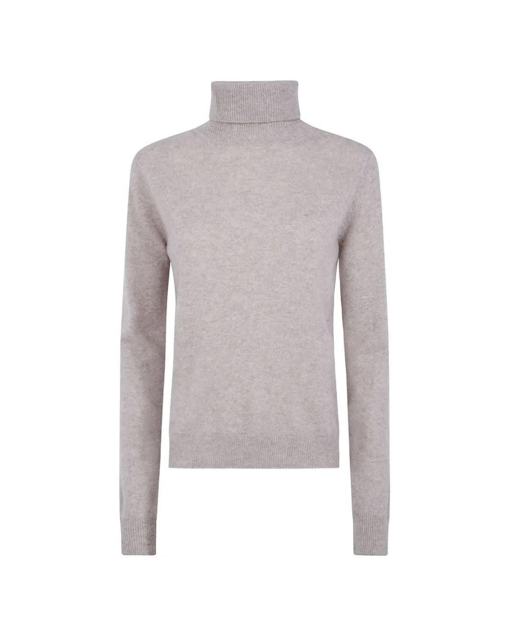 ABSOLUT CASHMERE Gray Roll-Neck Cashmere Sweater