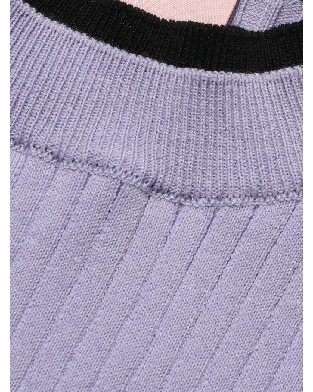 A Bathing Ape Purple Ribbed Star-Embellished Sweater