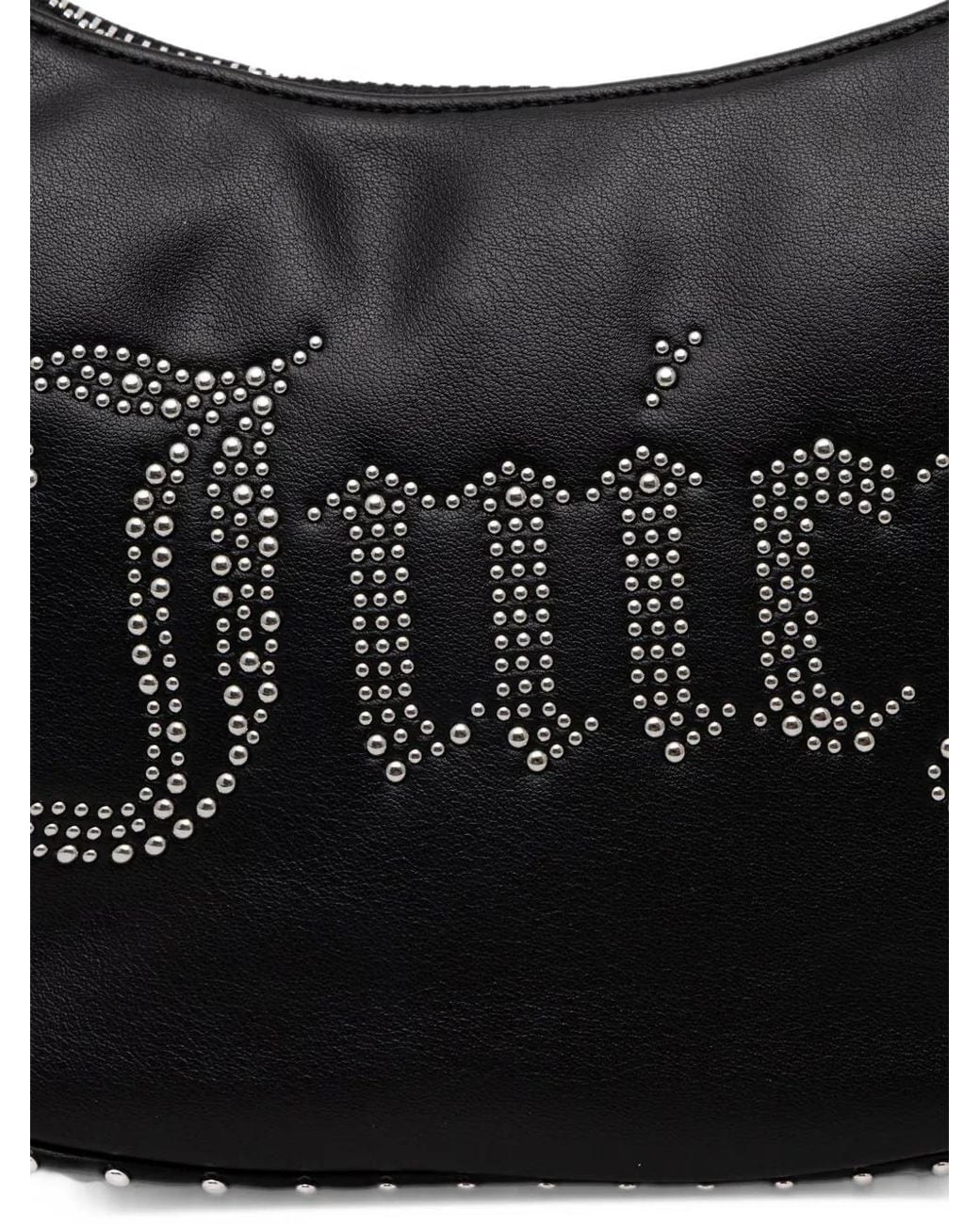 Juicy Couture Black Kimberly Stud-Embellished Logo Shoulder Bag