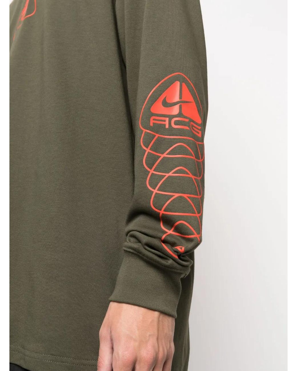 Nike Green Acg Logo-Print T-Shirt for men