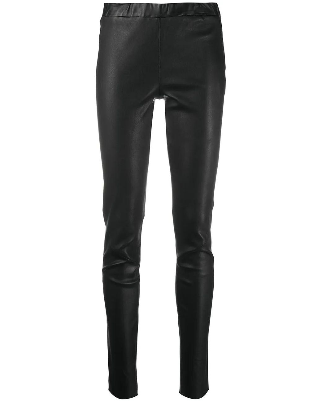 Arma Black Skinny Leather Trousers