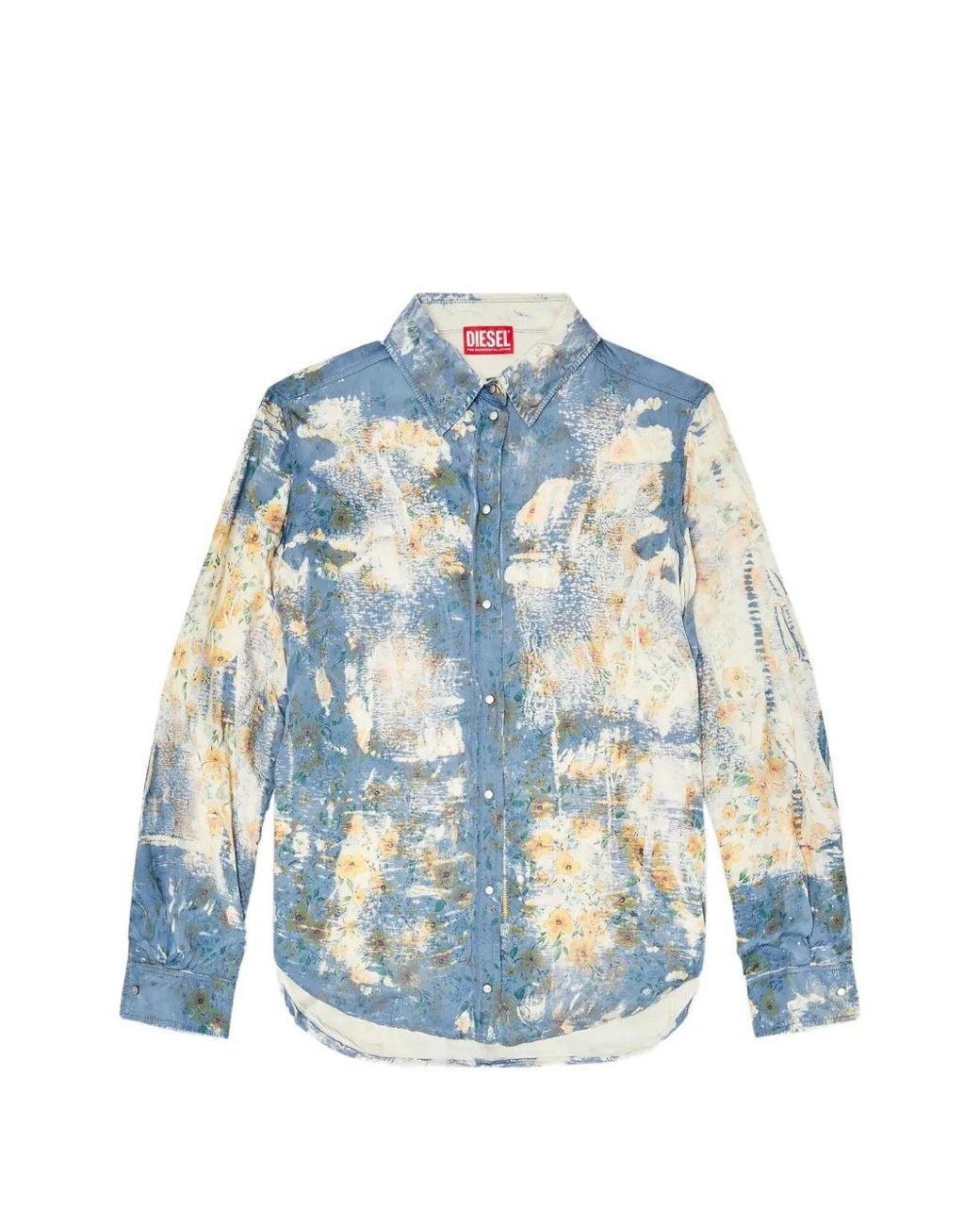DIESEL Blue C-Assy Floral X-Ray Rffect Shirt
