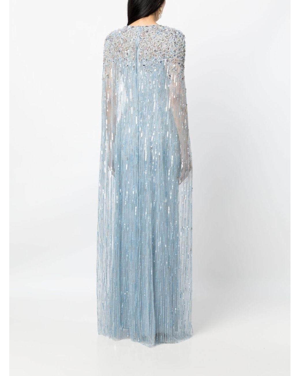 Jenny Packham Embellished Atlantis Gown in Blue