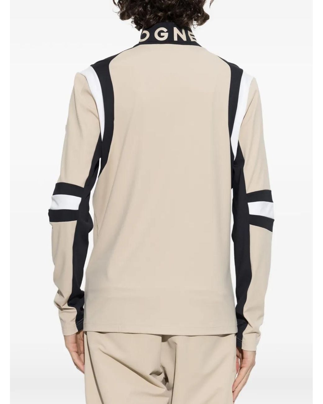 Bogner Natural Clark Panelled Turtleneck Top for men