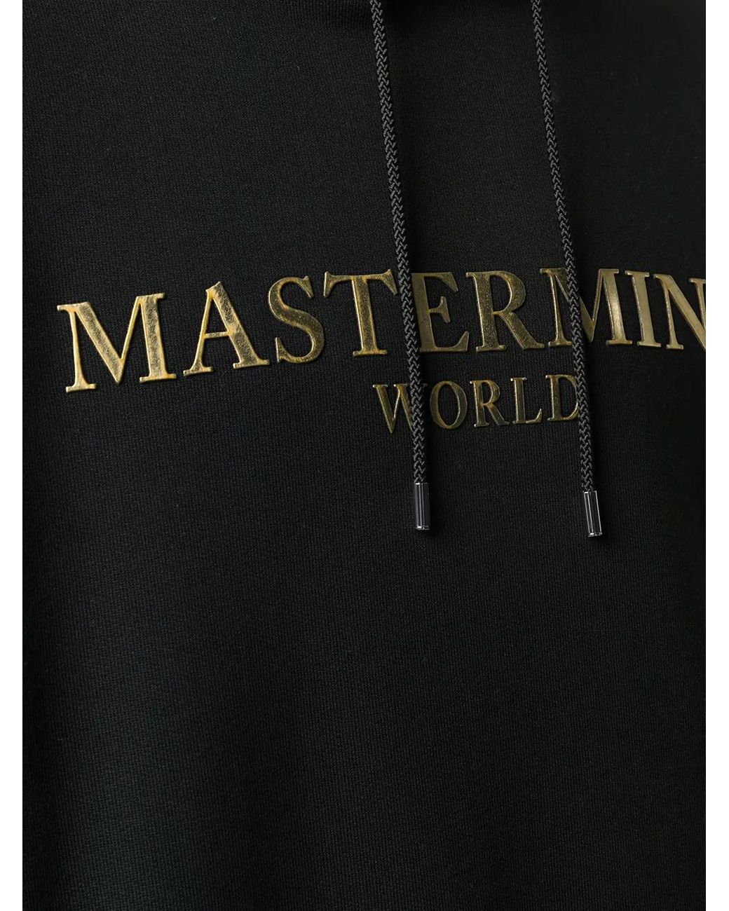 MASTERMIND WORLD Black Logo Plaque Hoodie for men