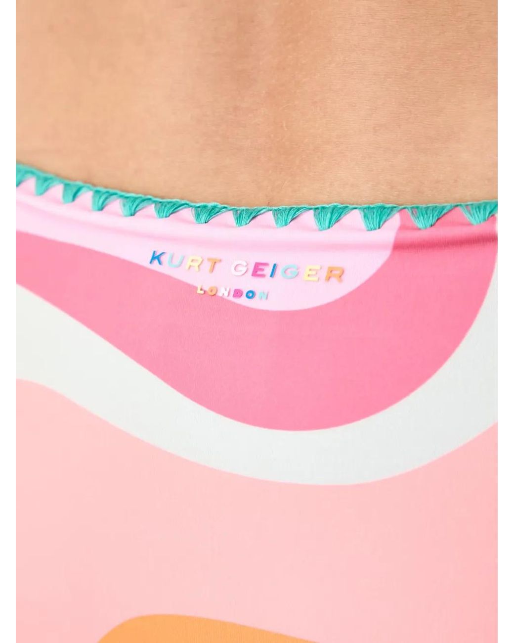 Kurt Geiger Blue Wave-Pattern Bikini Bottoms