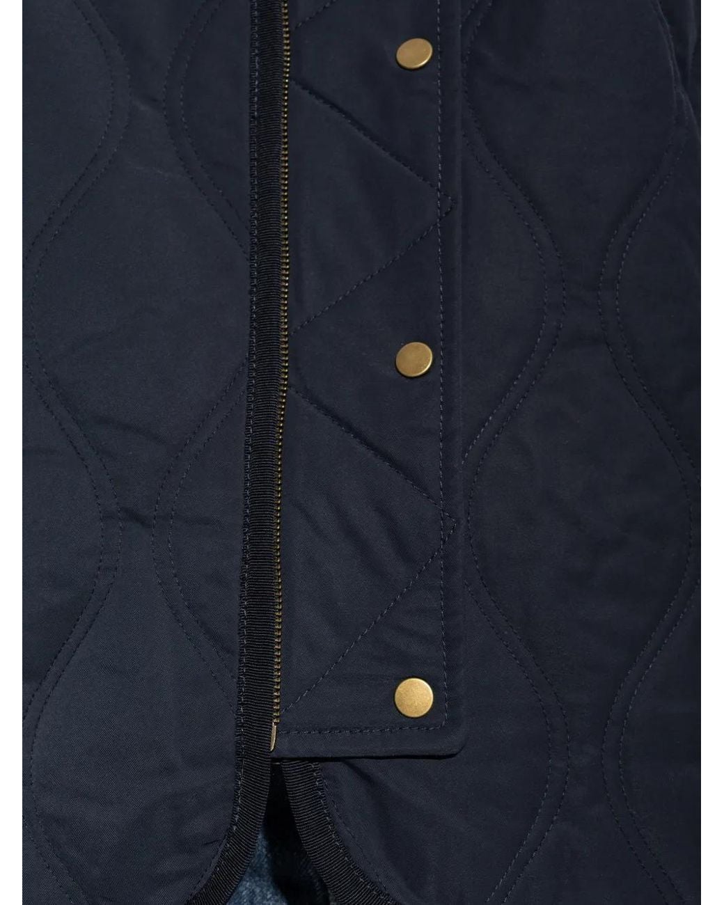 Ulla Johnson Blue Quilted Press-Stud Jacket