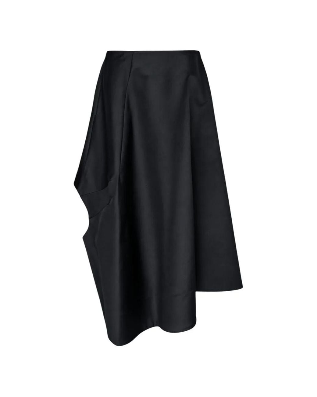 Comme des Garçons Black Asymmetric Cut-Out Midi Skirt