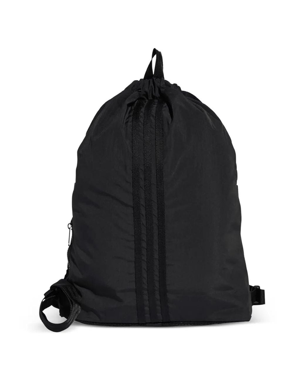 Adidas Black Logo-Embossed Drawstring Backpack