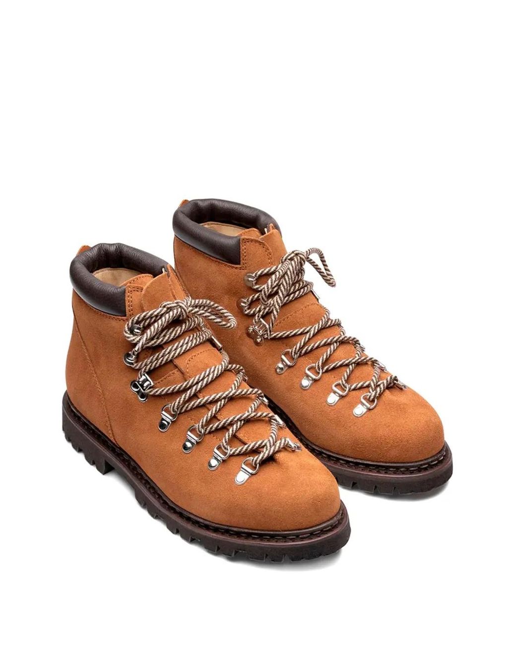 Paraboot Brown Lace-Up Suede Boots for men