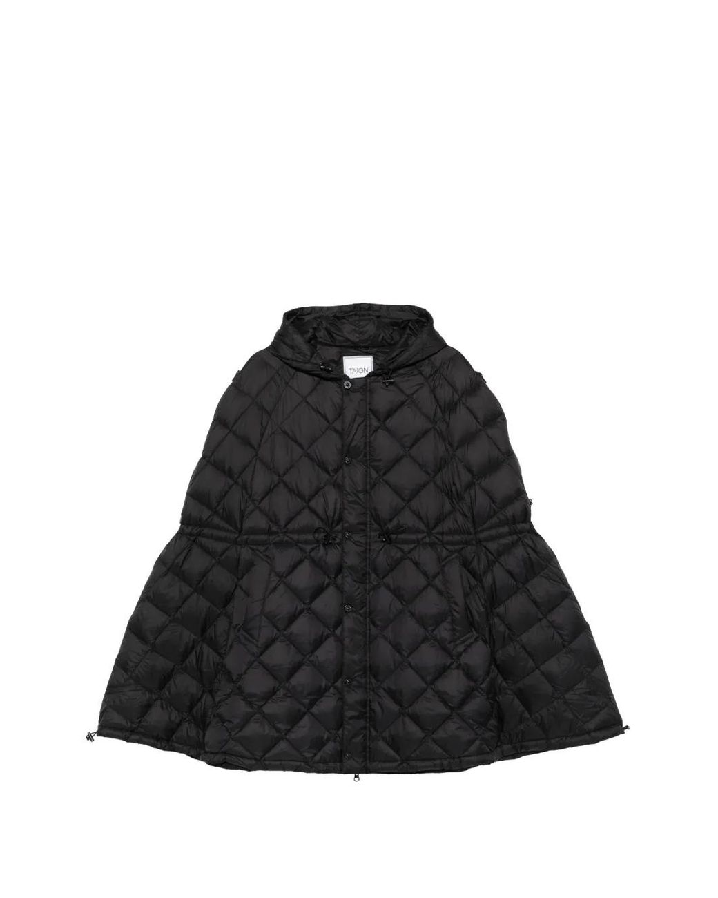Taion Black Quilted Hooded Jacket