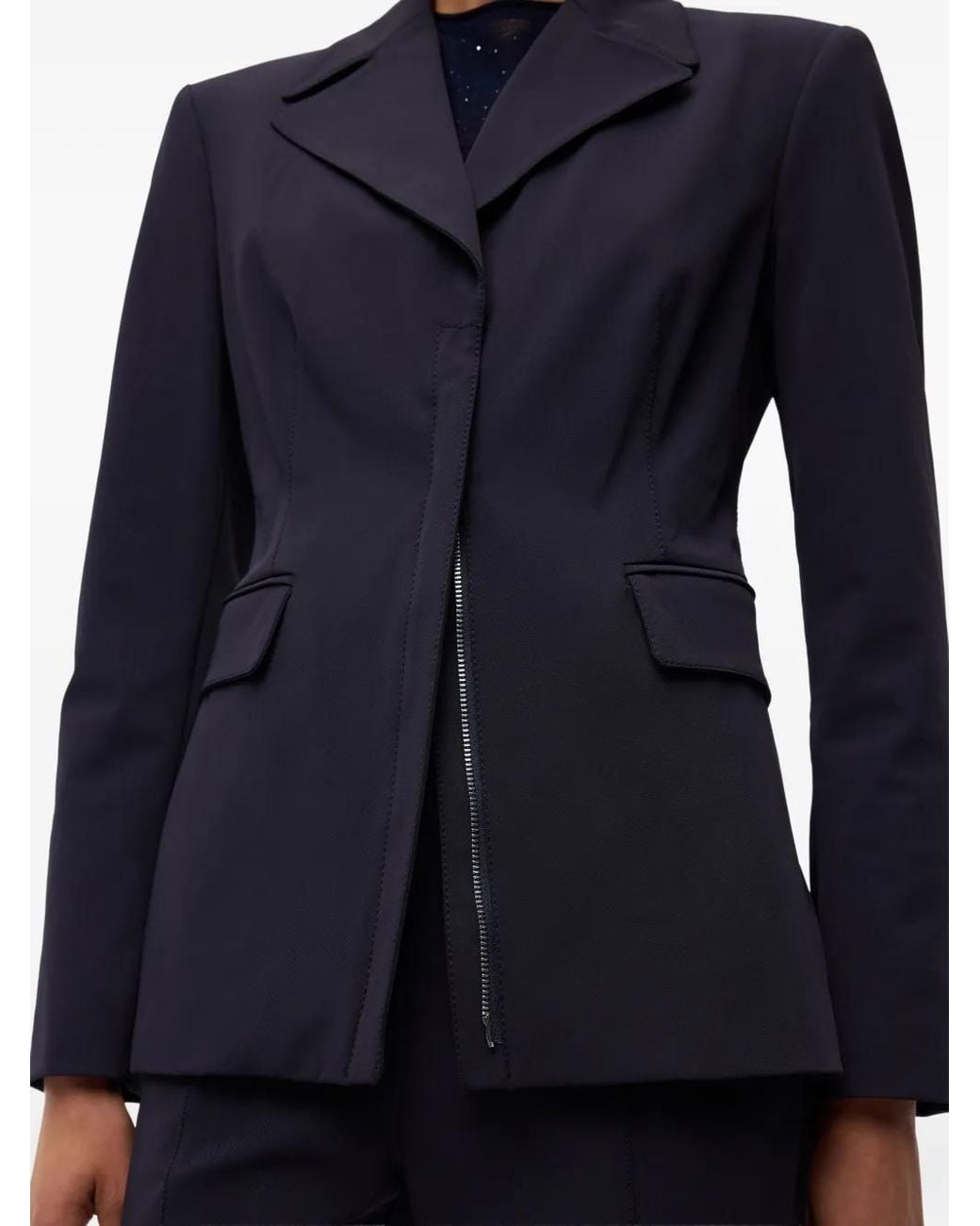 Pinko Blue Notched-Lapel Single-Breasted Blazer
