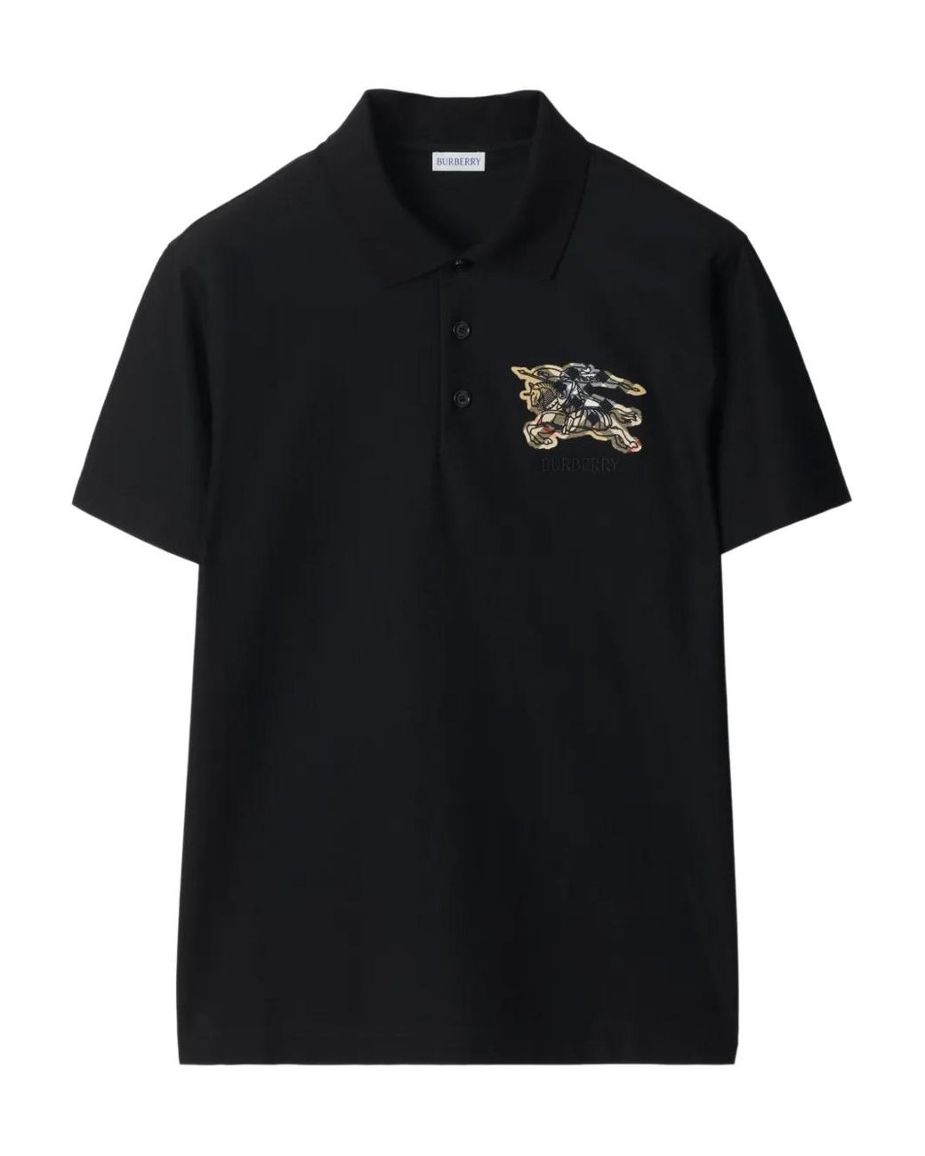 Burberry Black Evan Ekd Polo for men
