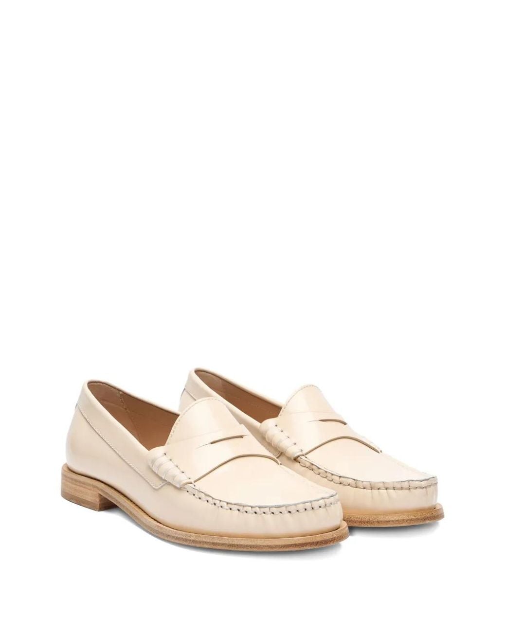 Stuart Weitzman Natural Lottie Loafers