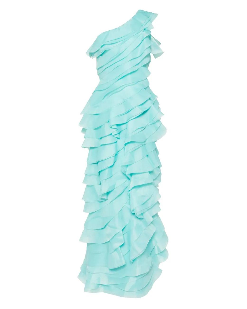 Saiid Kobeisy Blue Layered Organza Dress