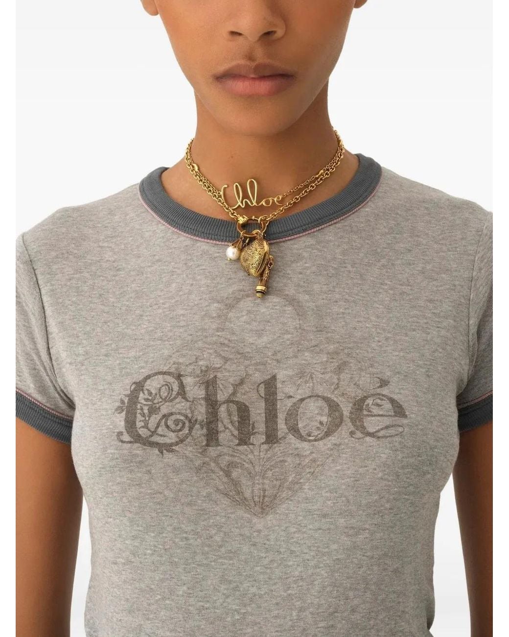 Chloé Gray T-Shirt And Polo Shirt