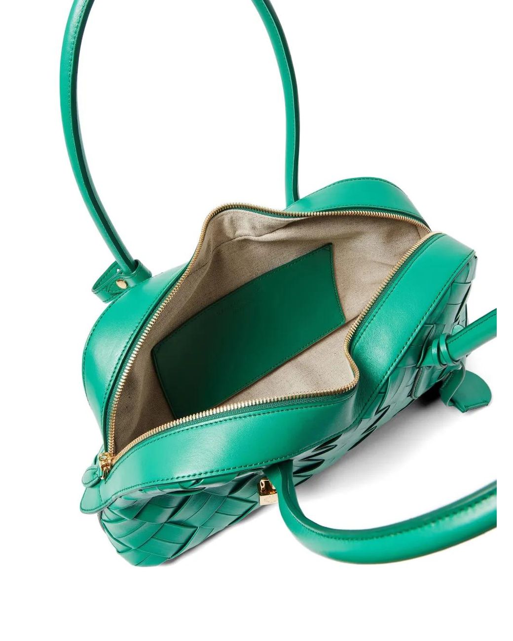 Stella McCartney Green Stella Ryder Woven Shoulder Bag