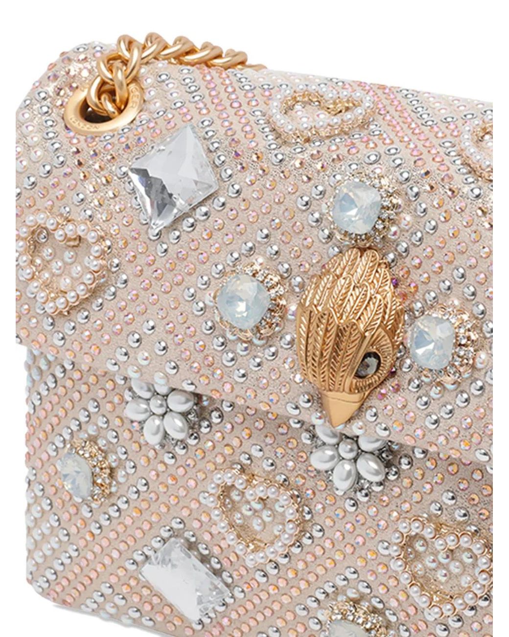 Kurt Geiger Natural Crystal-Embellishment Shoulder Bag