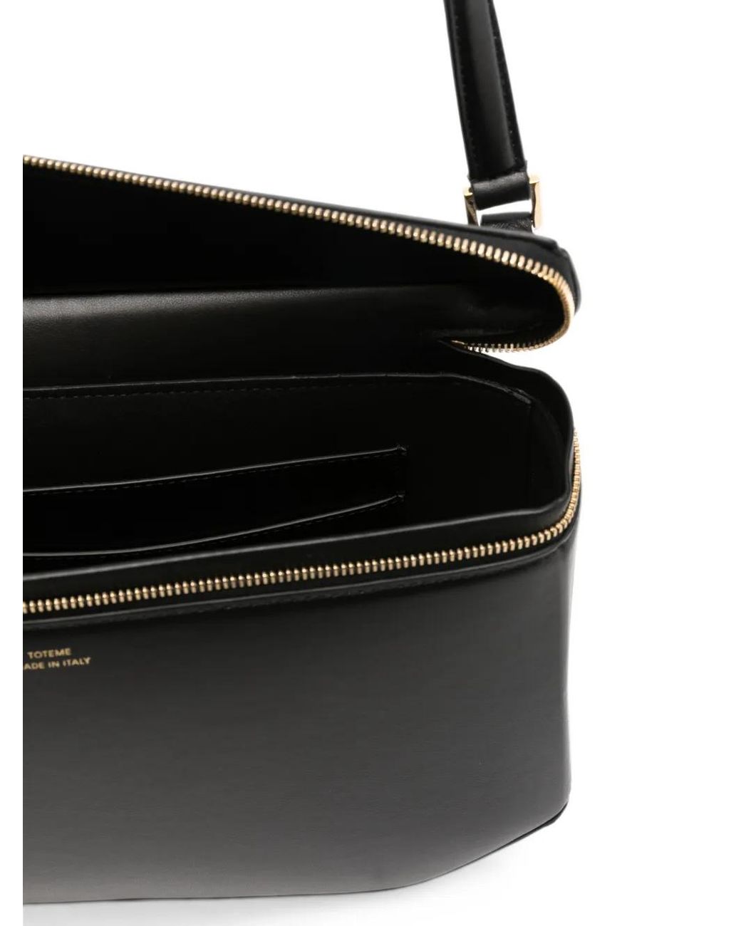 Totême Black Clip Leather Shoulder Bag
