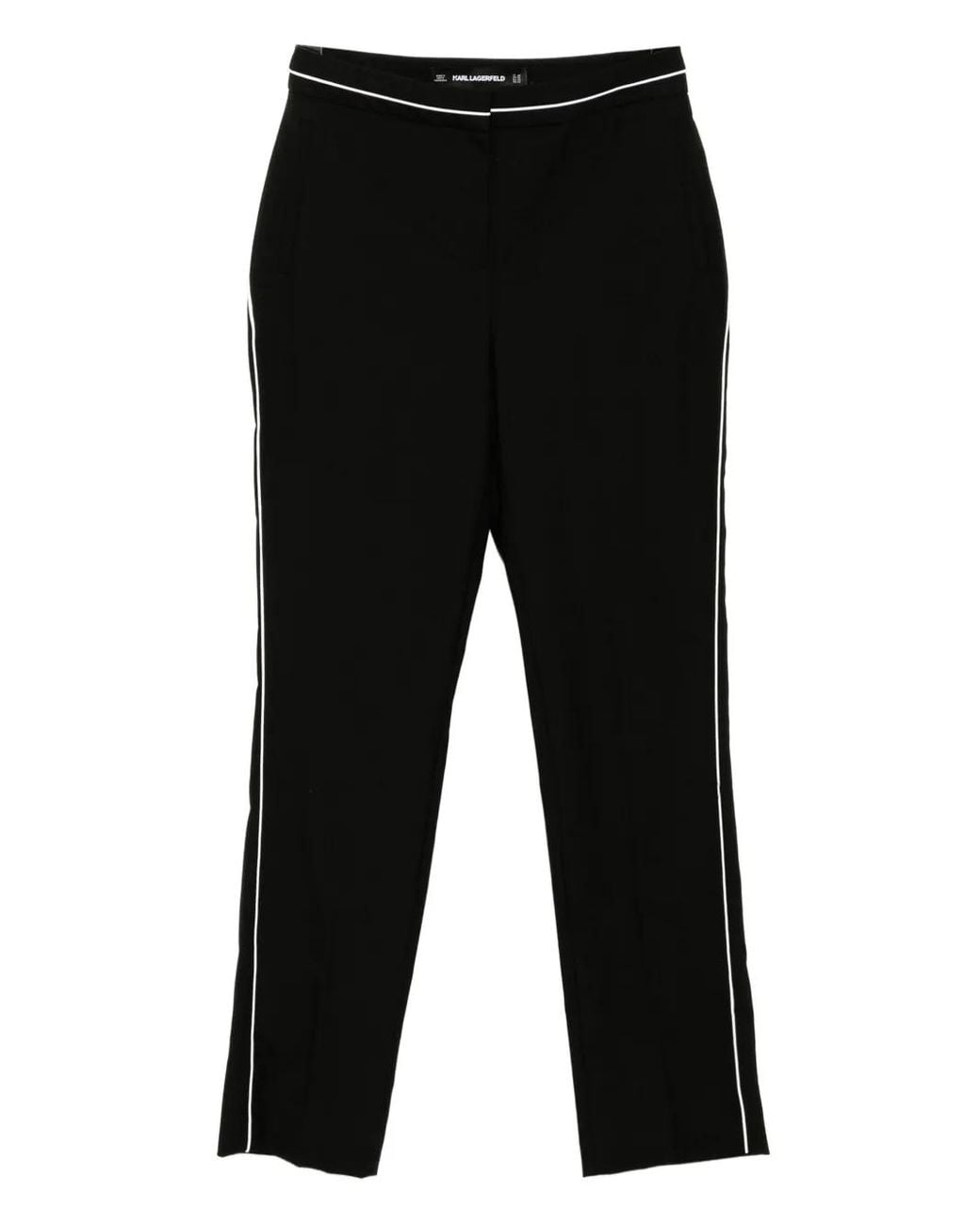 Karl Lagerfeld Black Piping Pants