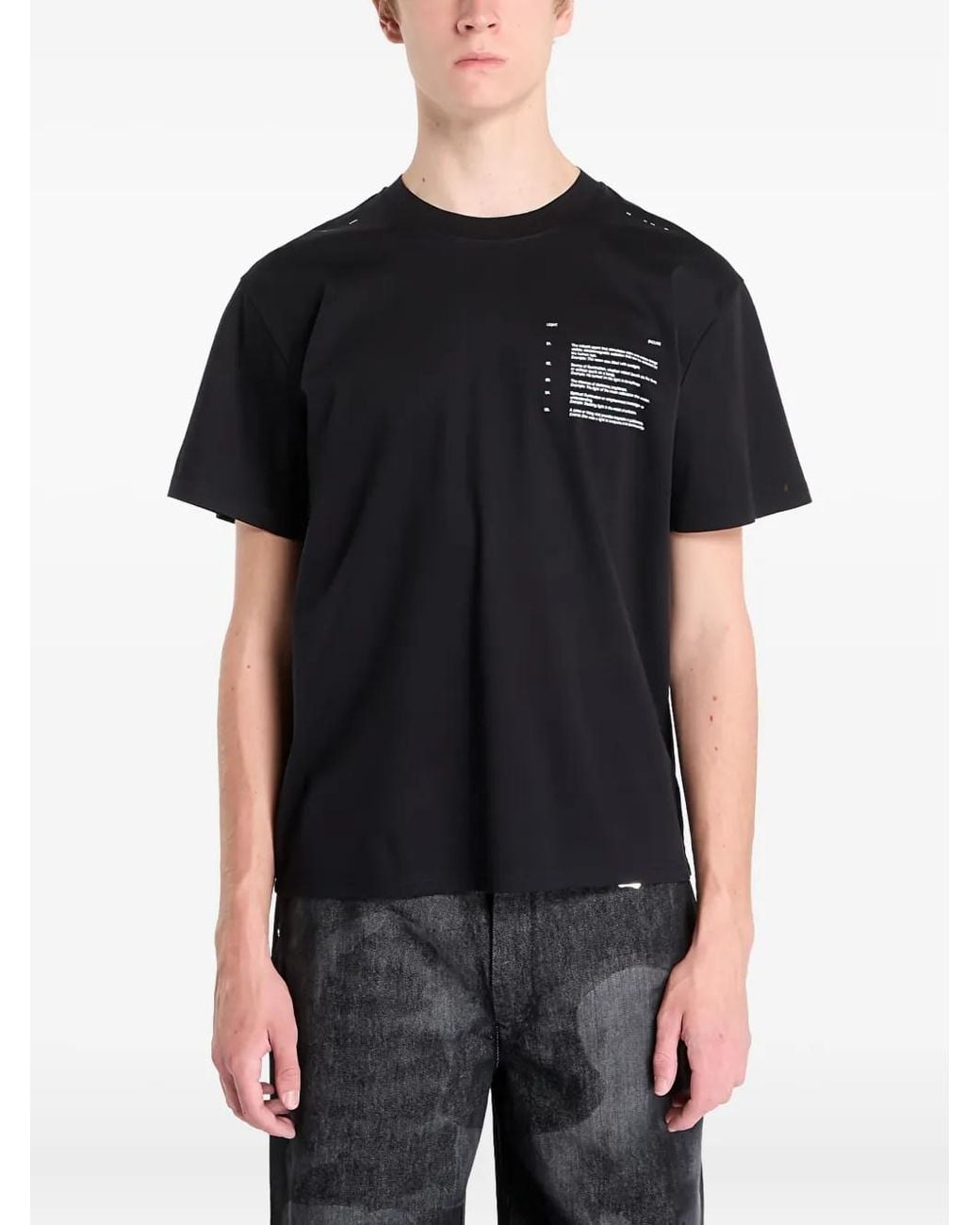 HELIOT EMIL Black Photon T-Shirt for men
