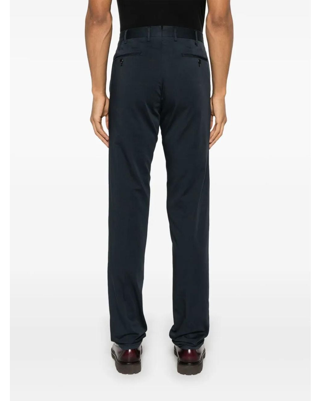 PT Torino Blue Tapered Chino Trousers for men