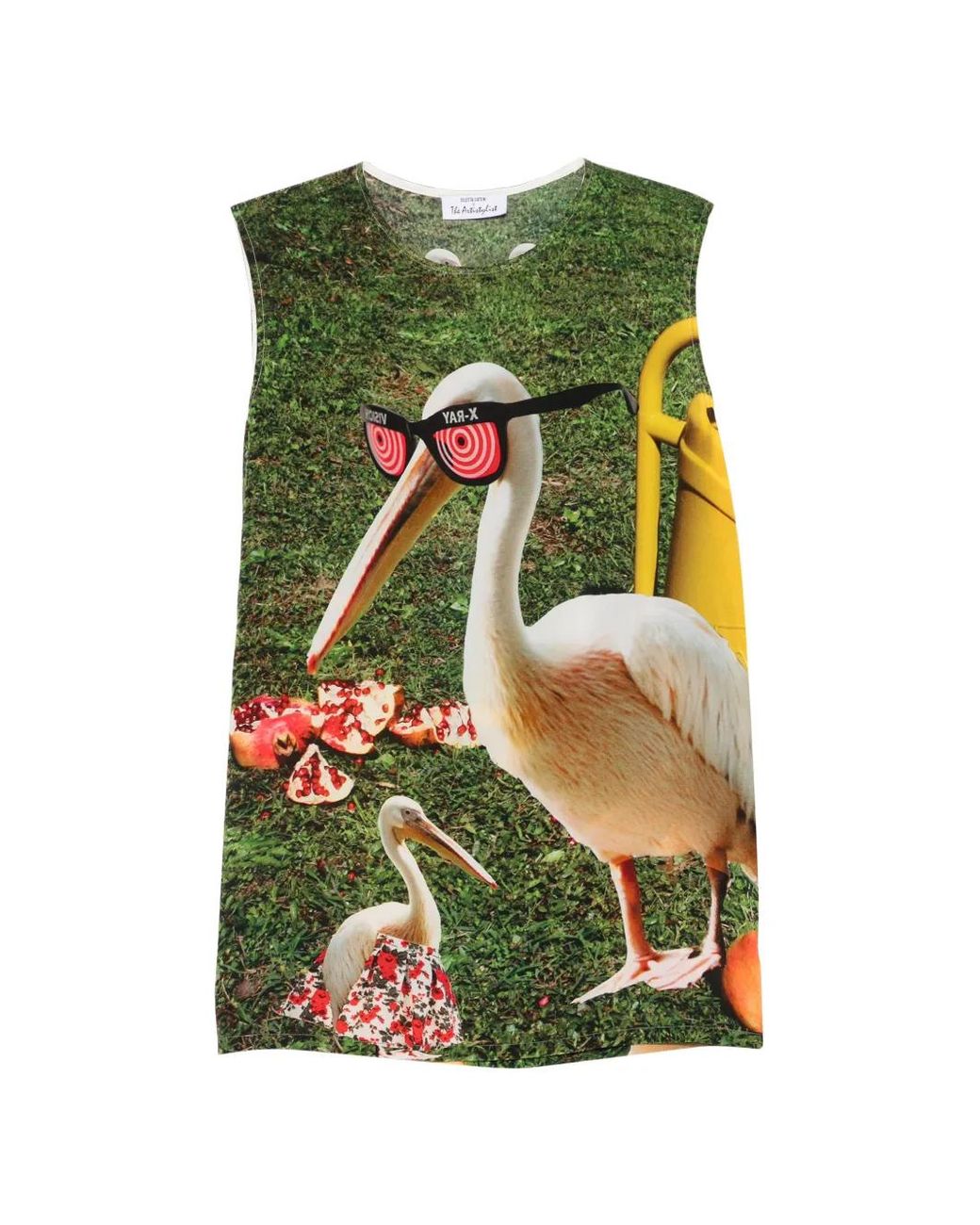 The Artistylist Green Graphic-Print Sleeveless Top