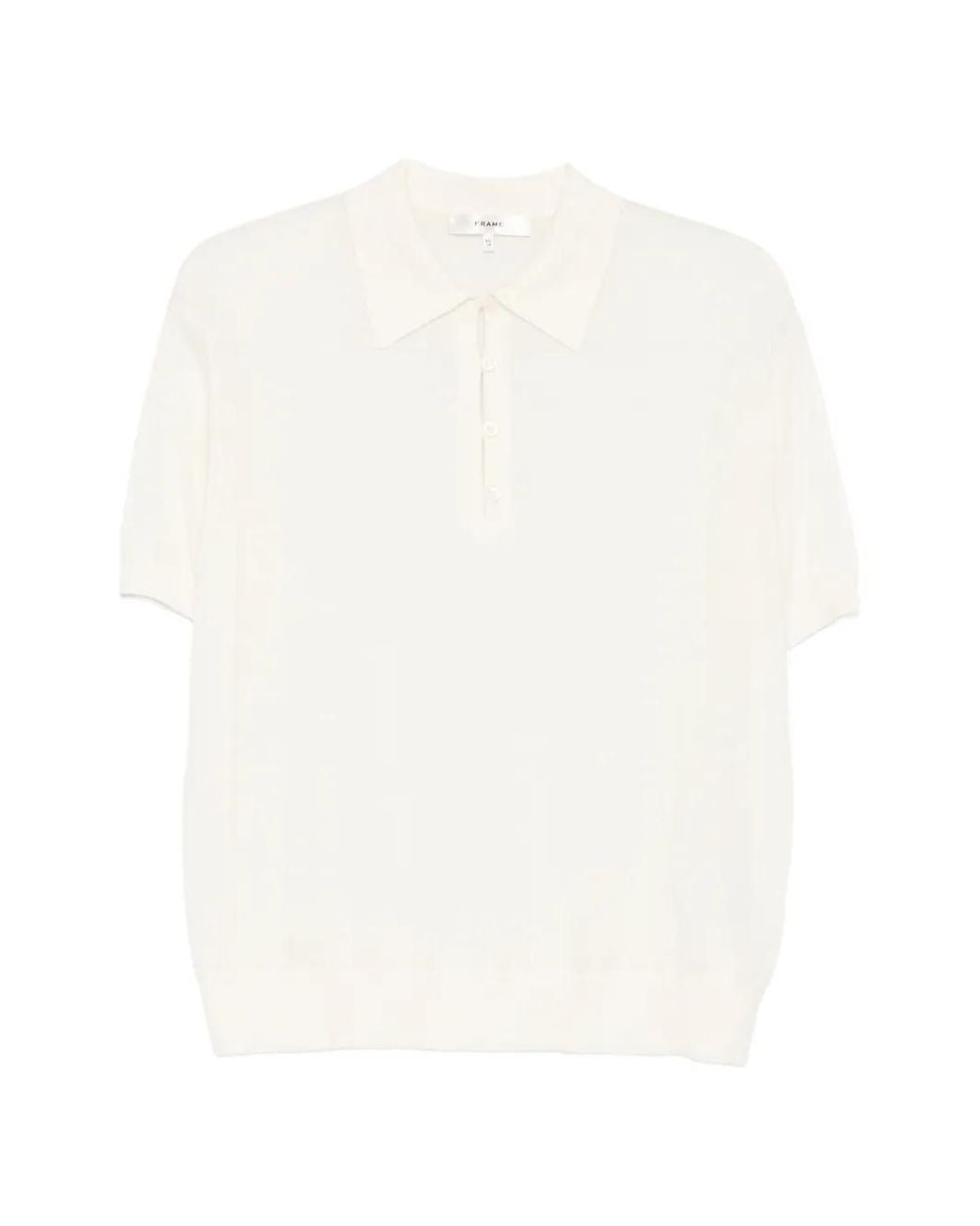 FRAME White Classic-Shaped Polo Shirt