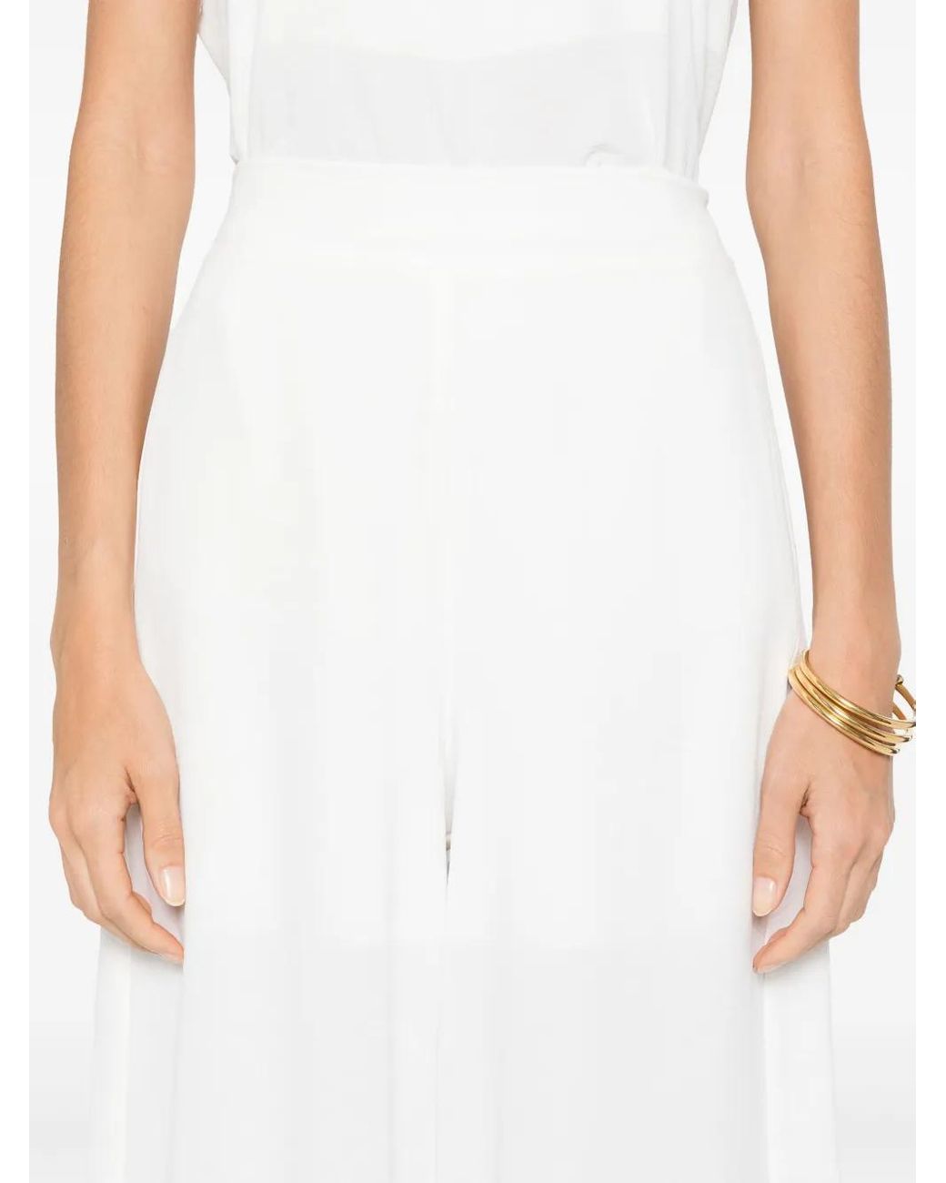 MOUTAKI White Ausgestellte Hose