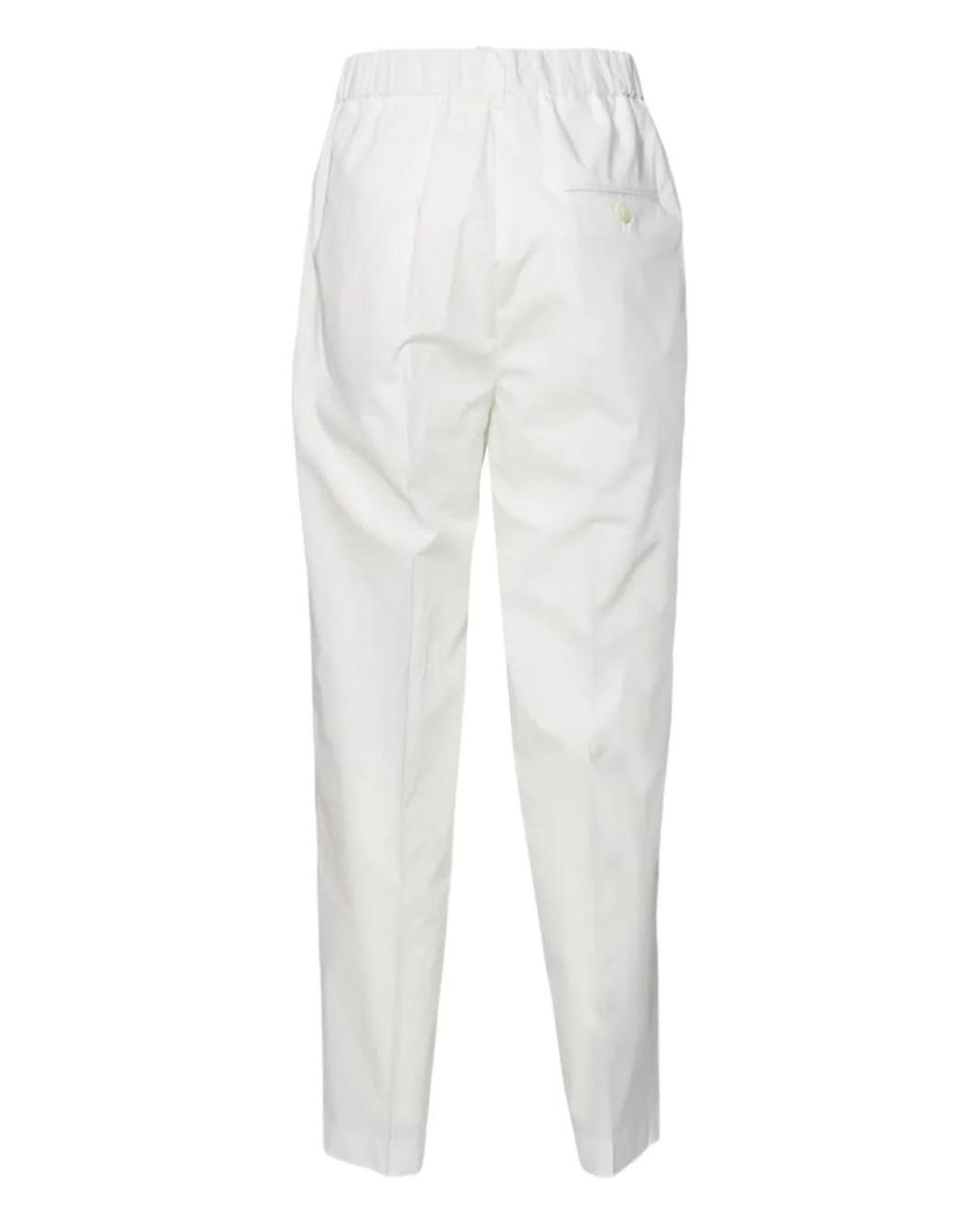 SOLOTRE White Cotton Trousers