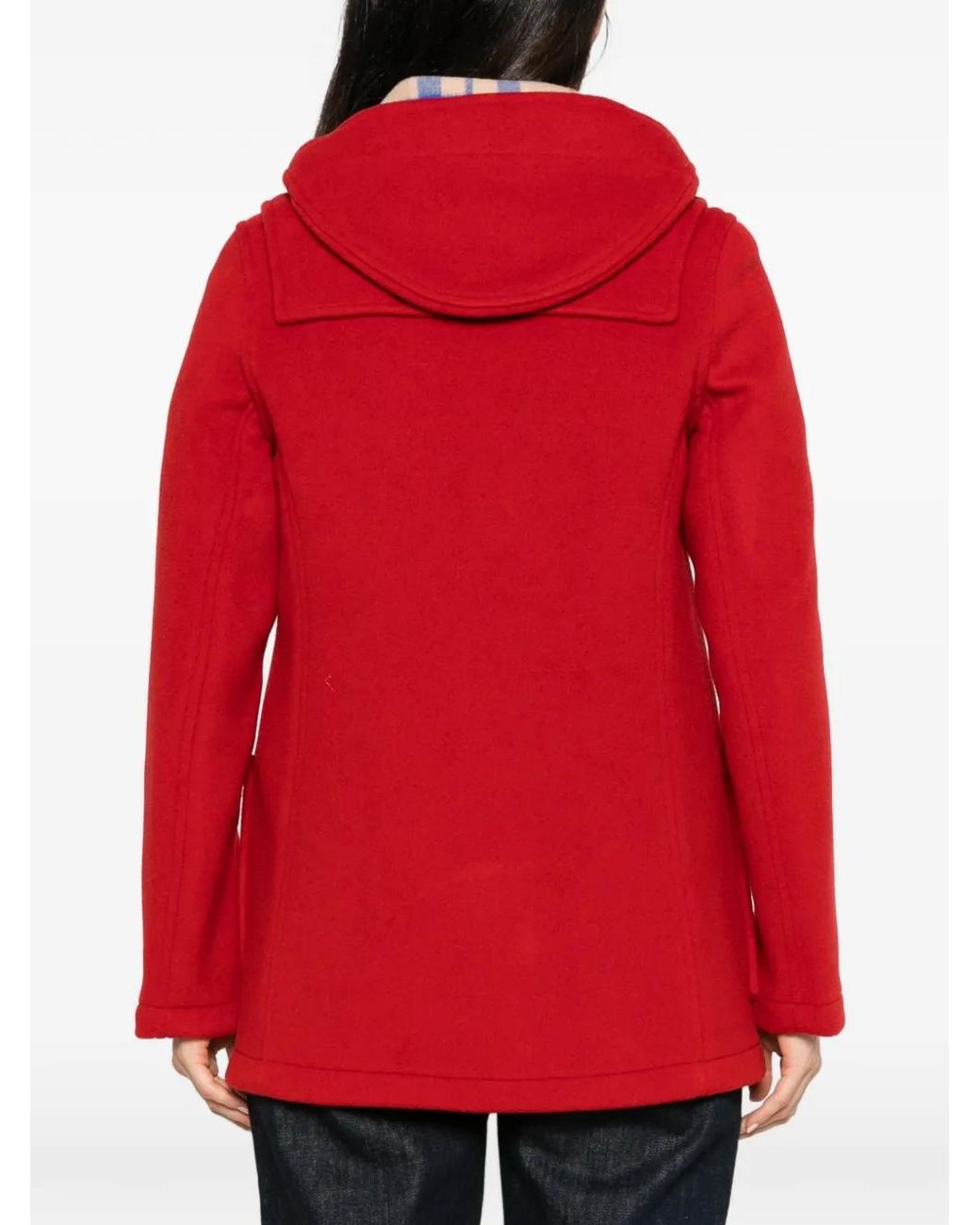Abrigo Con Capucha Gloverall de color Red