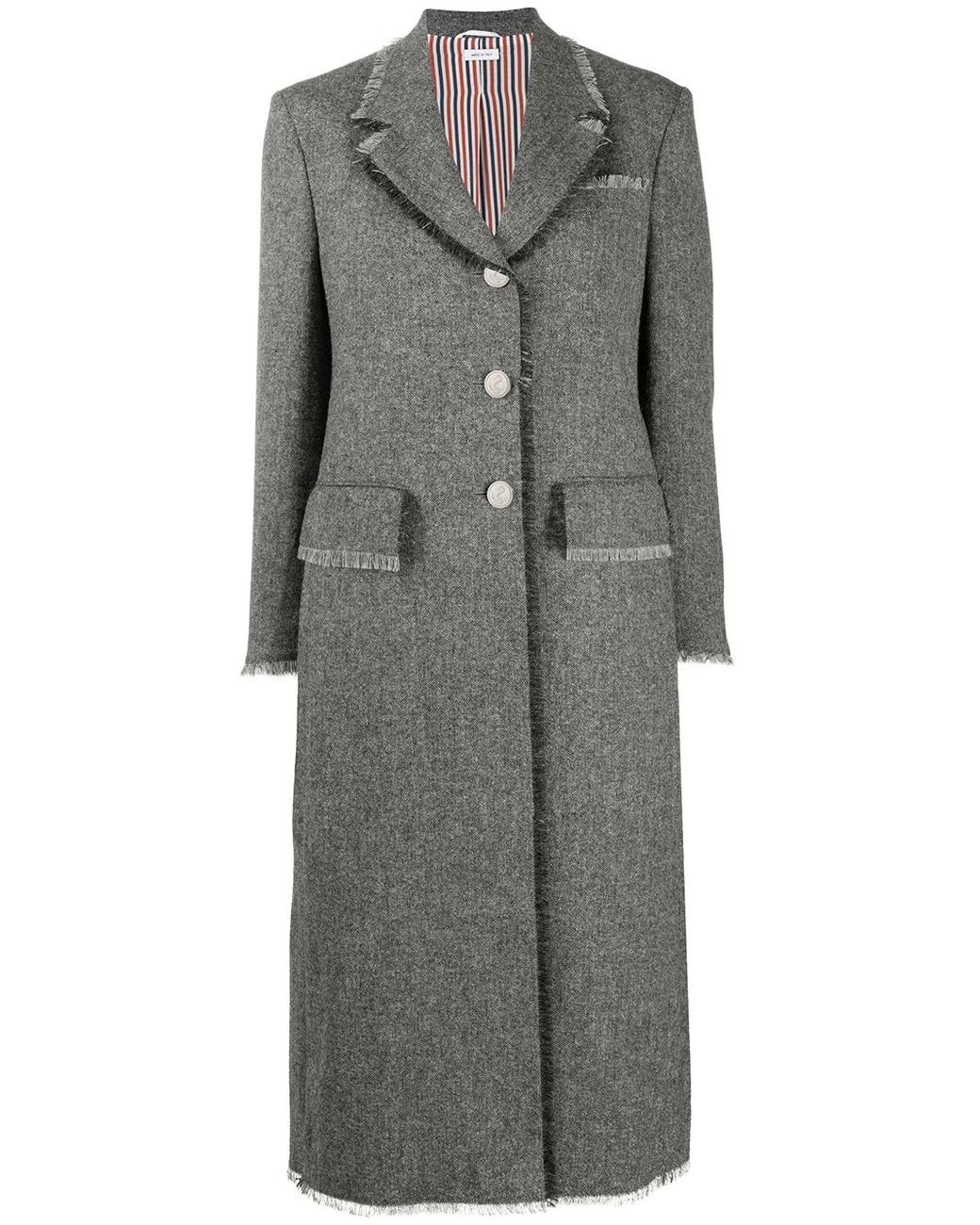 Thom Browne Gray Rwb-Stripe Coat