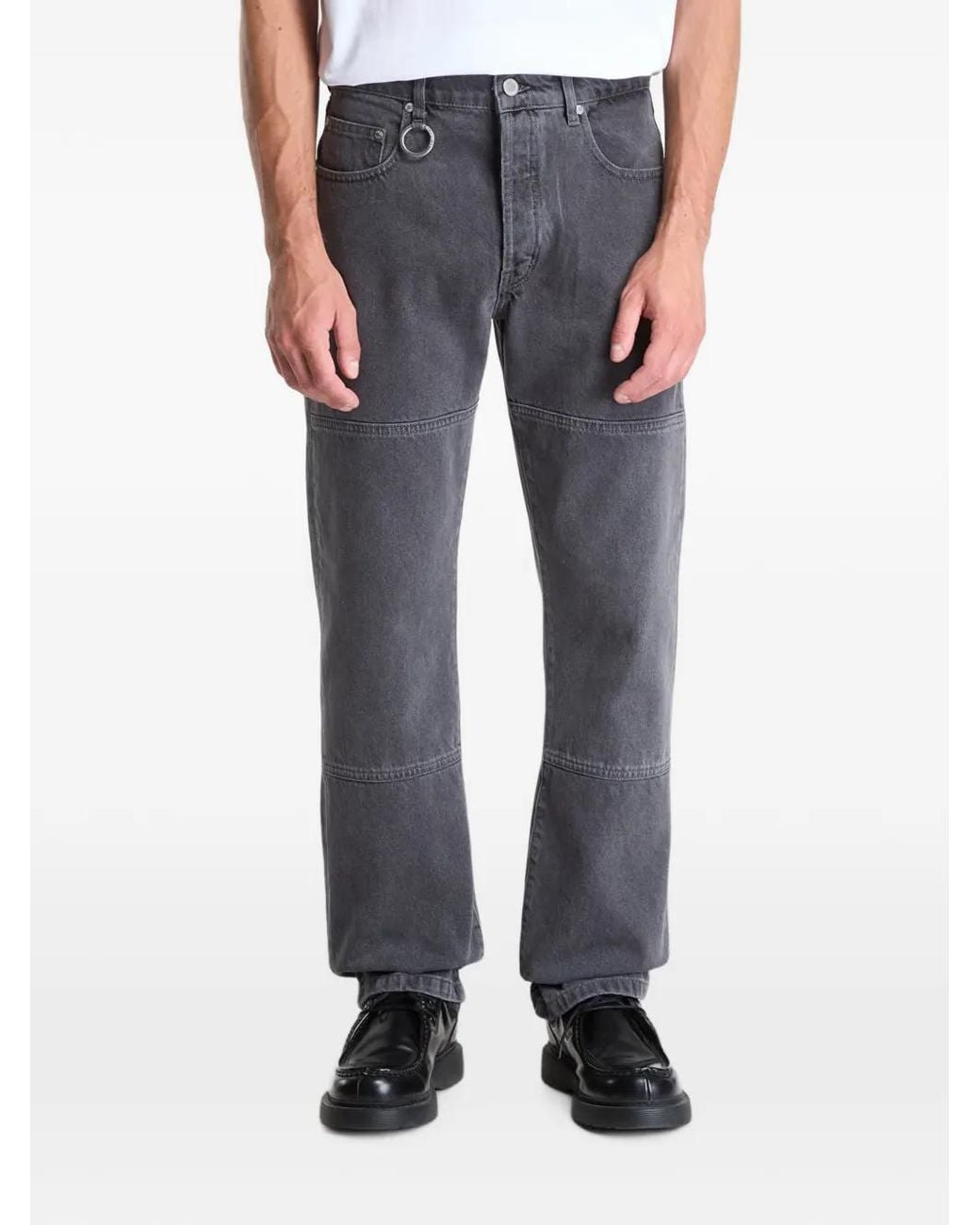 Etudes Studio Blue Corner Panelled Metal-Ring Jeans for men