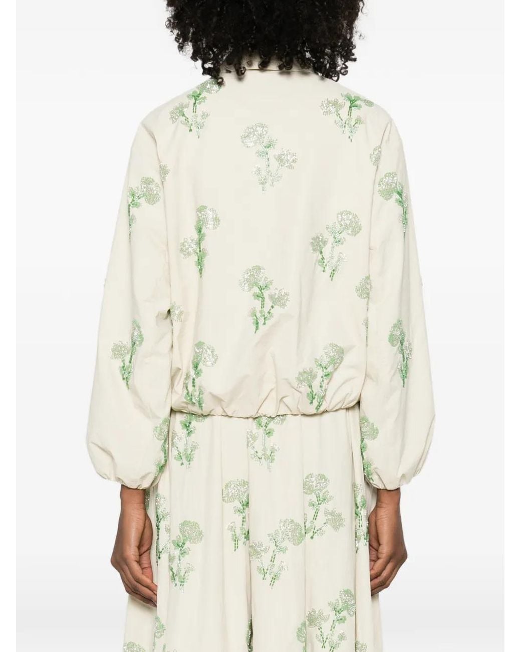 Maje White Beaded Technical Jacket