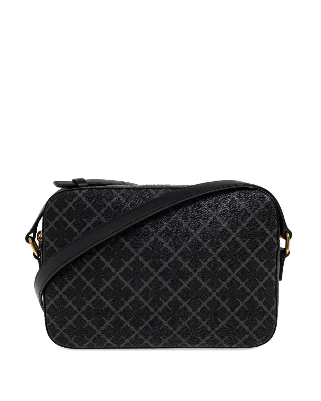 By Malene Birger Black Small Lolla Geometric-Pattern Cross Body Bag