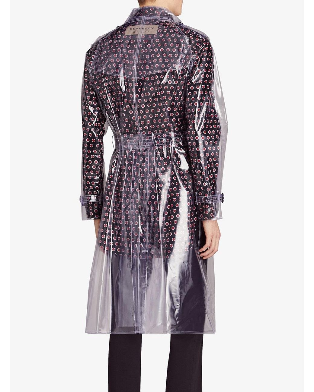 delikat Anonym Udgående Burberry Transparent Trench Coat in Metallic | Lyst