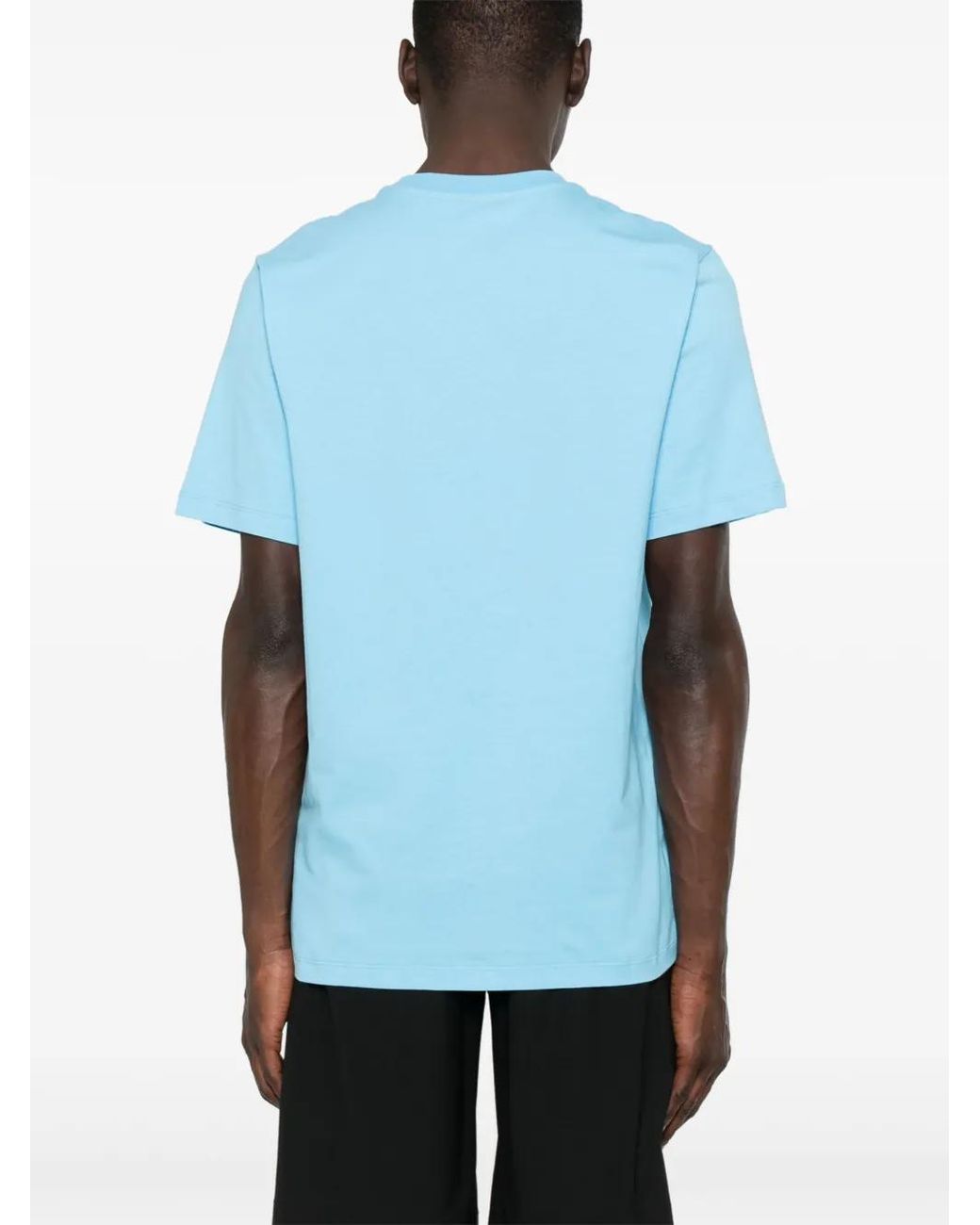 MSGM Blue T-shirt Logo for men