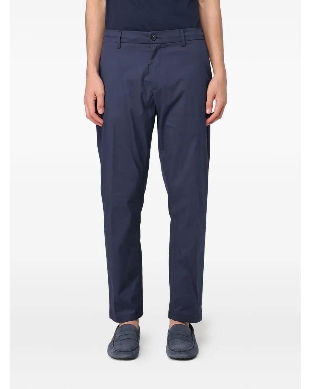 Siviglia Blue Belt-Loops Trousers for men