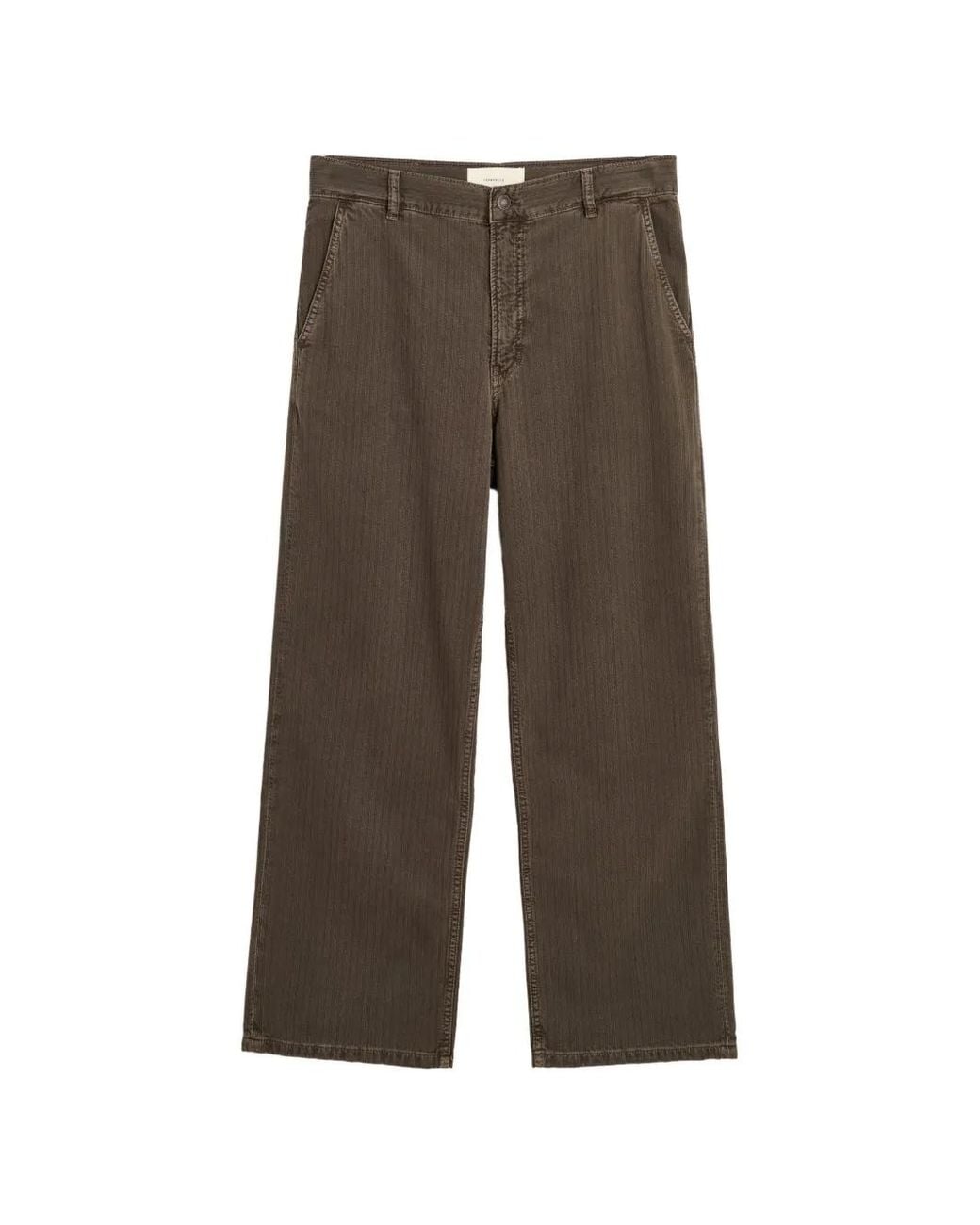 Jeanerica Brown Genua Chevron Trousers for men