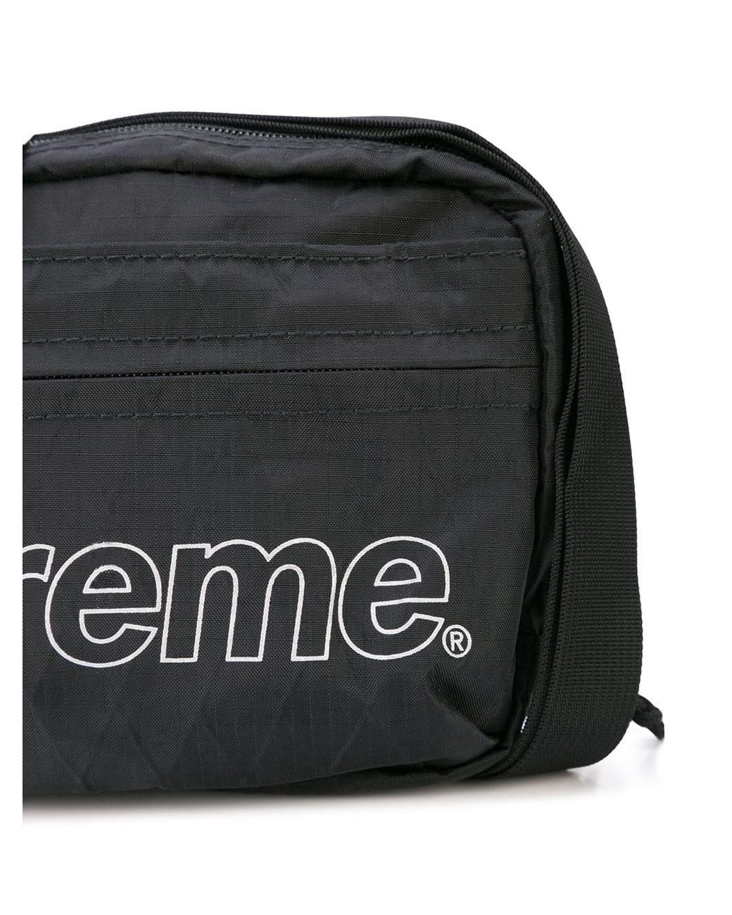 supreme logo print shoulder bag