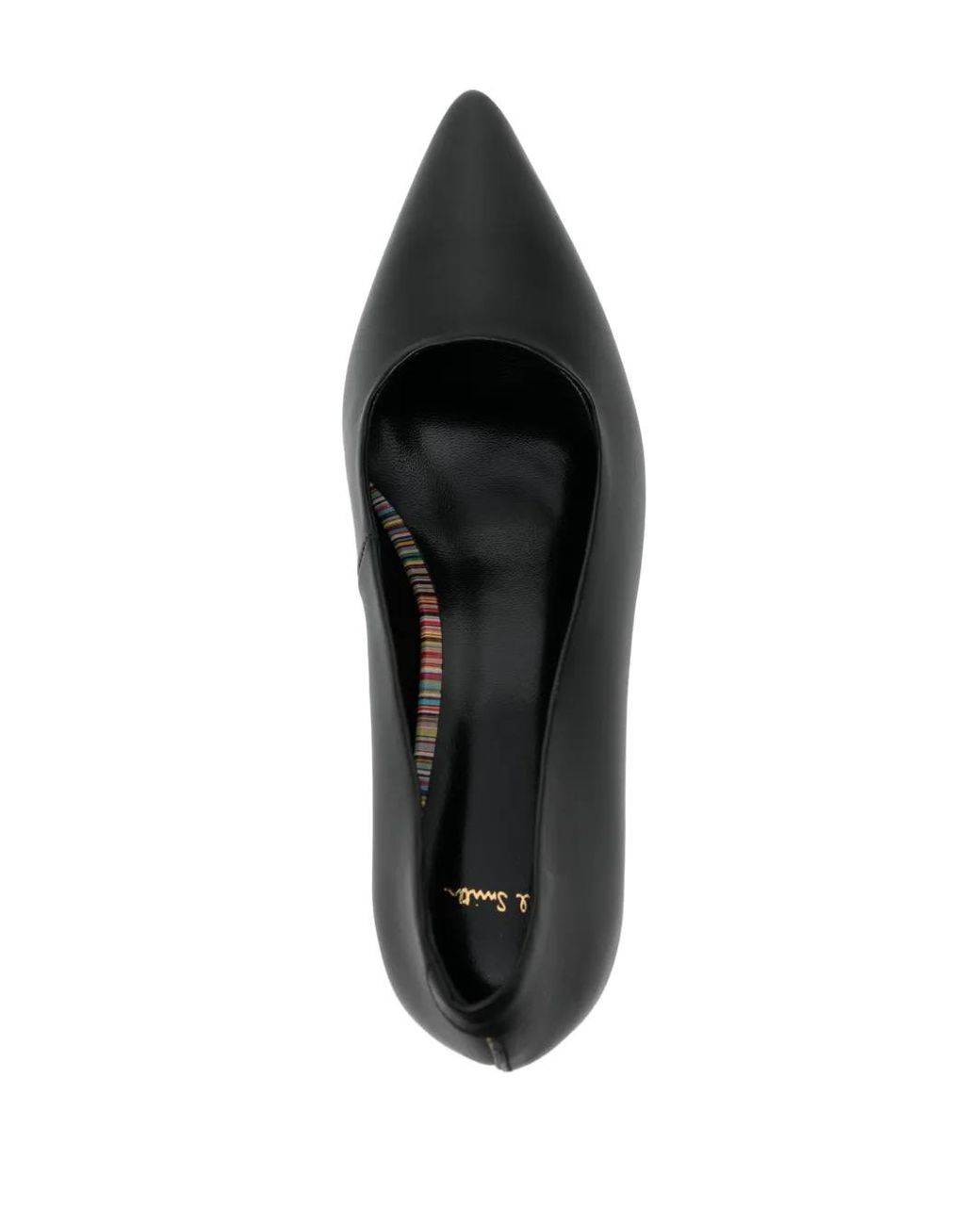 Paul Smith Black Leather Pointed-Toe Pumps