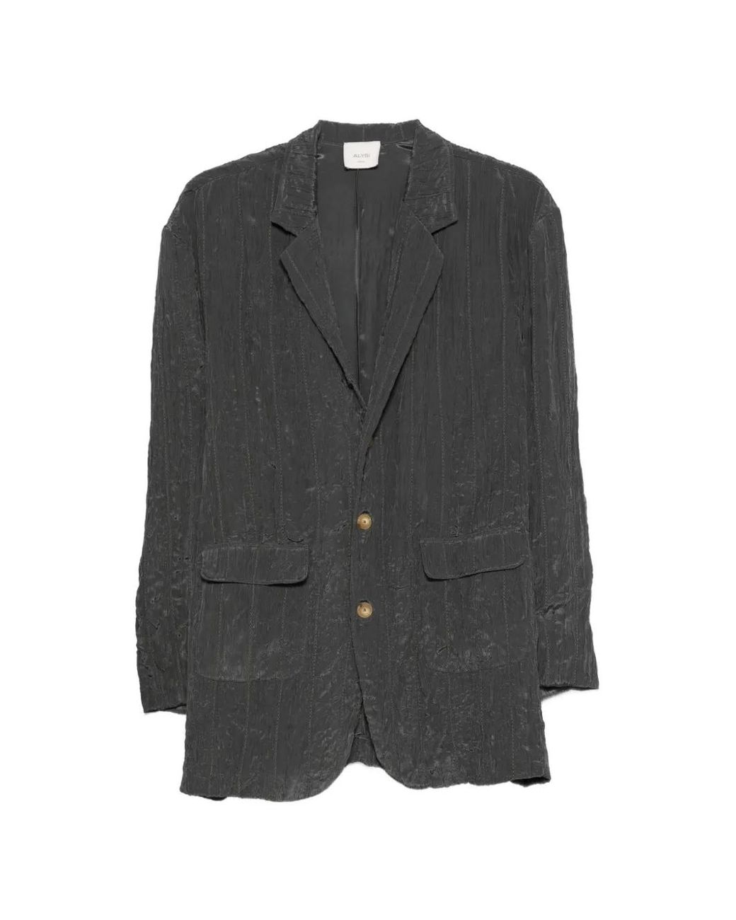Alysi Gray Manteau Ample À Fermeture Dissimulée