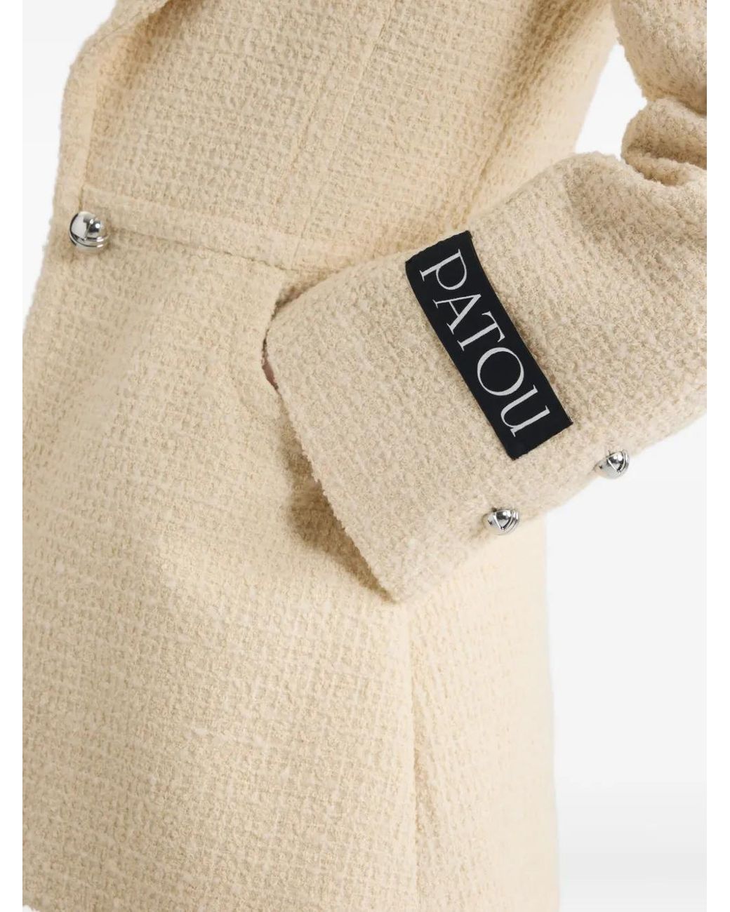 Patou Natural Single-Breasted Tweed Jacket