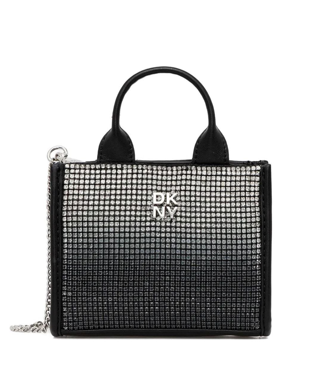 DKNY Black Mini Hadleen Top-Handle Tote Bag