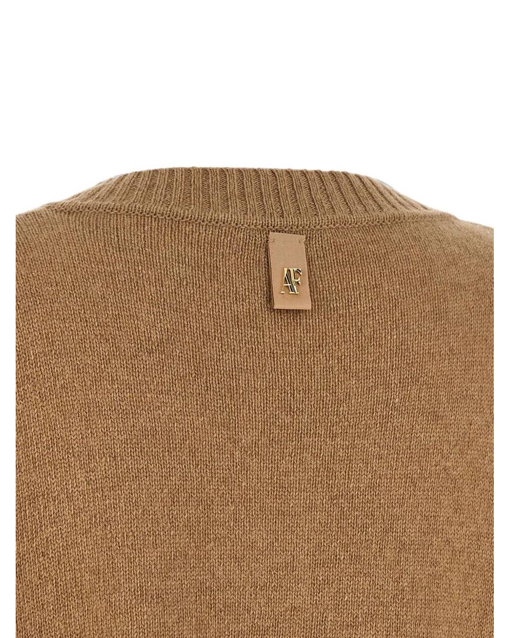 Alberta Ferretti Natural Lace-Insert Cardigan