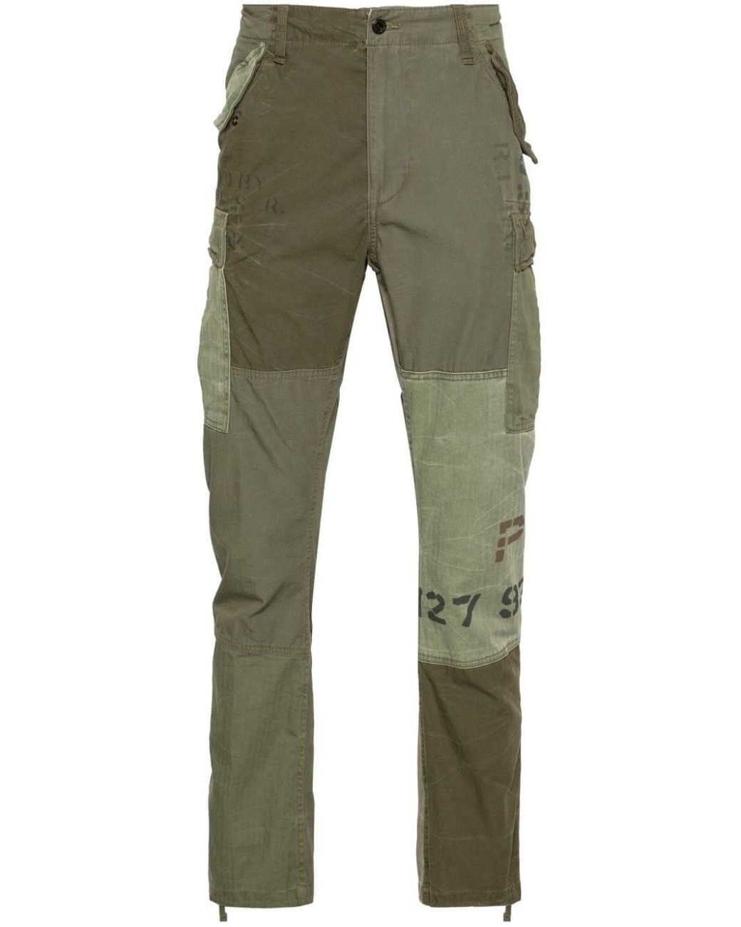 Relaxed Fit Herringbone Cargo Pant